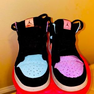 Authentic toddler girl multi colored JORDAN shoes